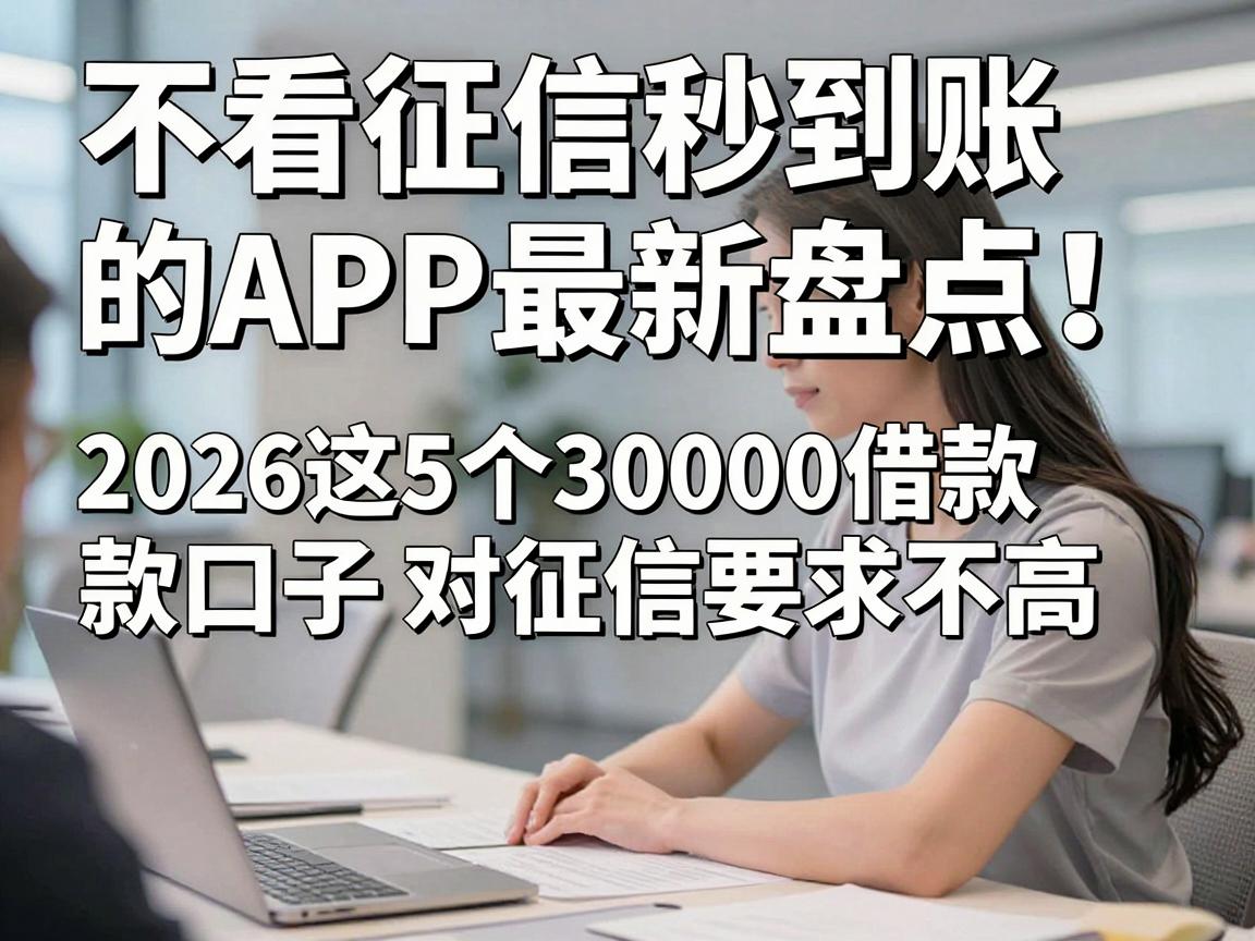 不看征信秒到账的APP最新盘点！2026这5个30000借款口子对征信要求不高