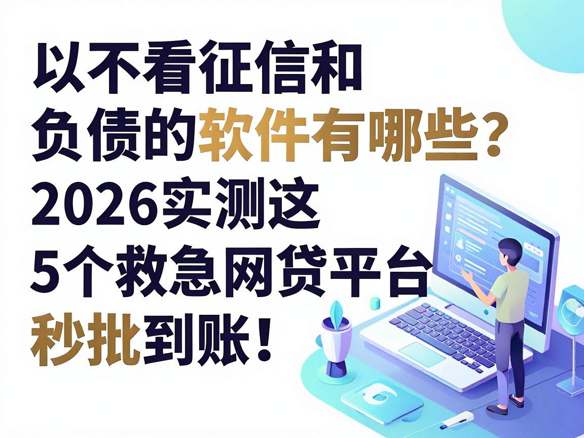 不看征信和负债的软件有哪些？2026实测这5个救急网贷平台，秒批到账！
