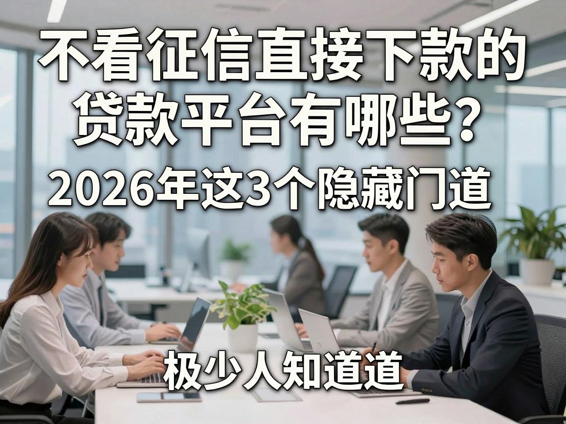 不看征信直接下款的贷款平台有哪些？2026年这3个隐藏门道，极少人知道！
