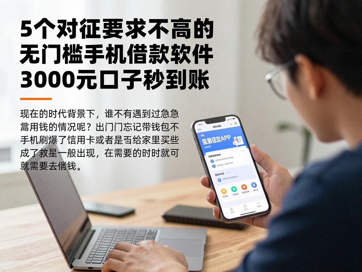 5个对征信要求不高的无门槛手机借款软件，3000元口子秒到账