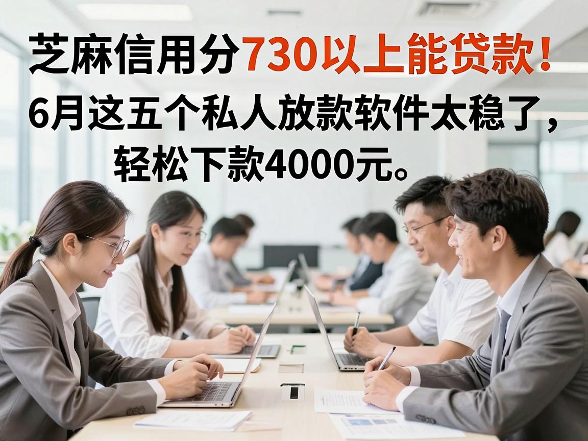 芝麻信用分730以上能贷款!6月这五个私人放款软件太稳了,轻松下款4000元