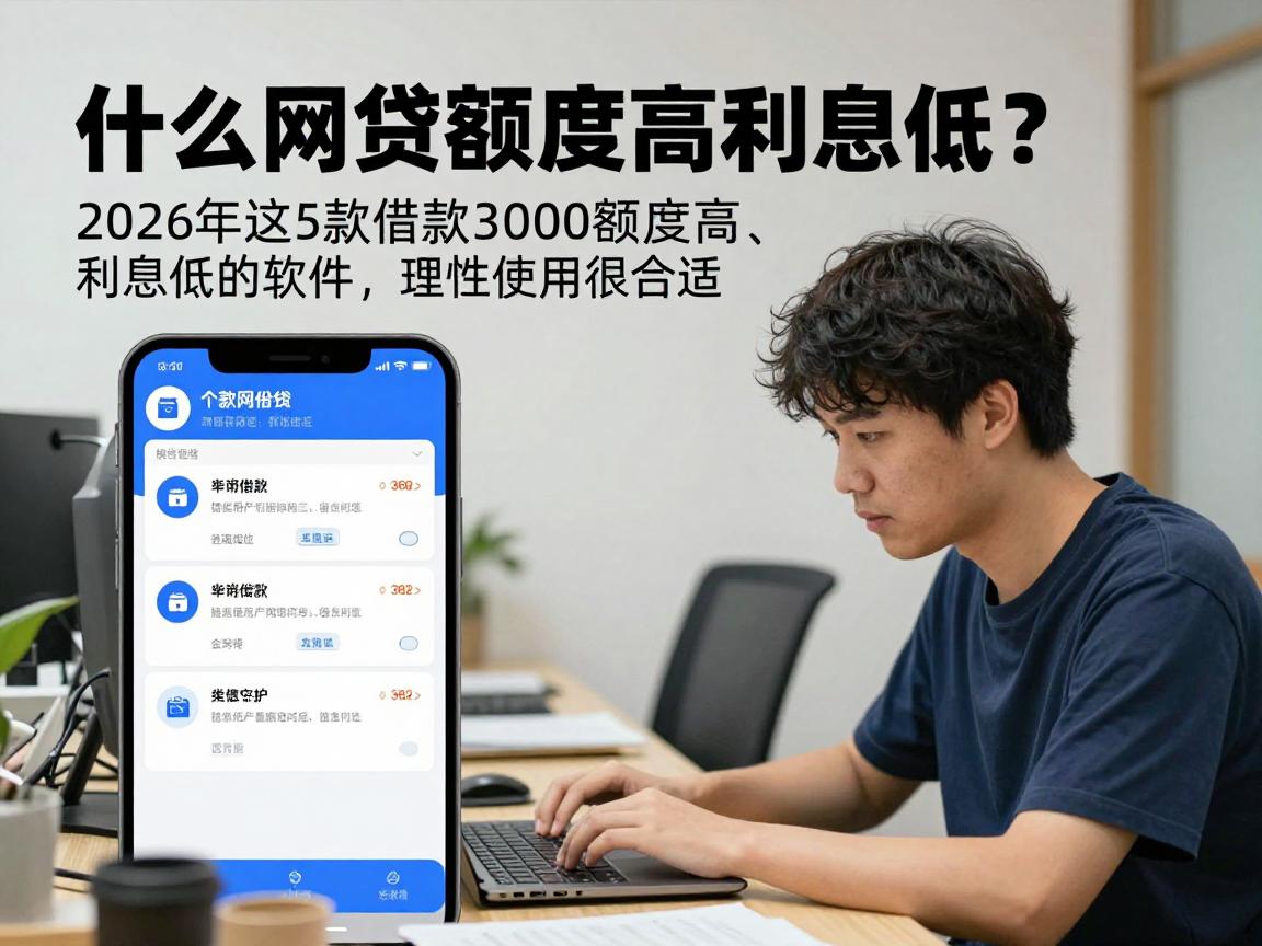 什么网贷额度高利息低?2026年这5款借款3000额度高、利息低的软件,理性使用很合适
