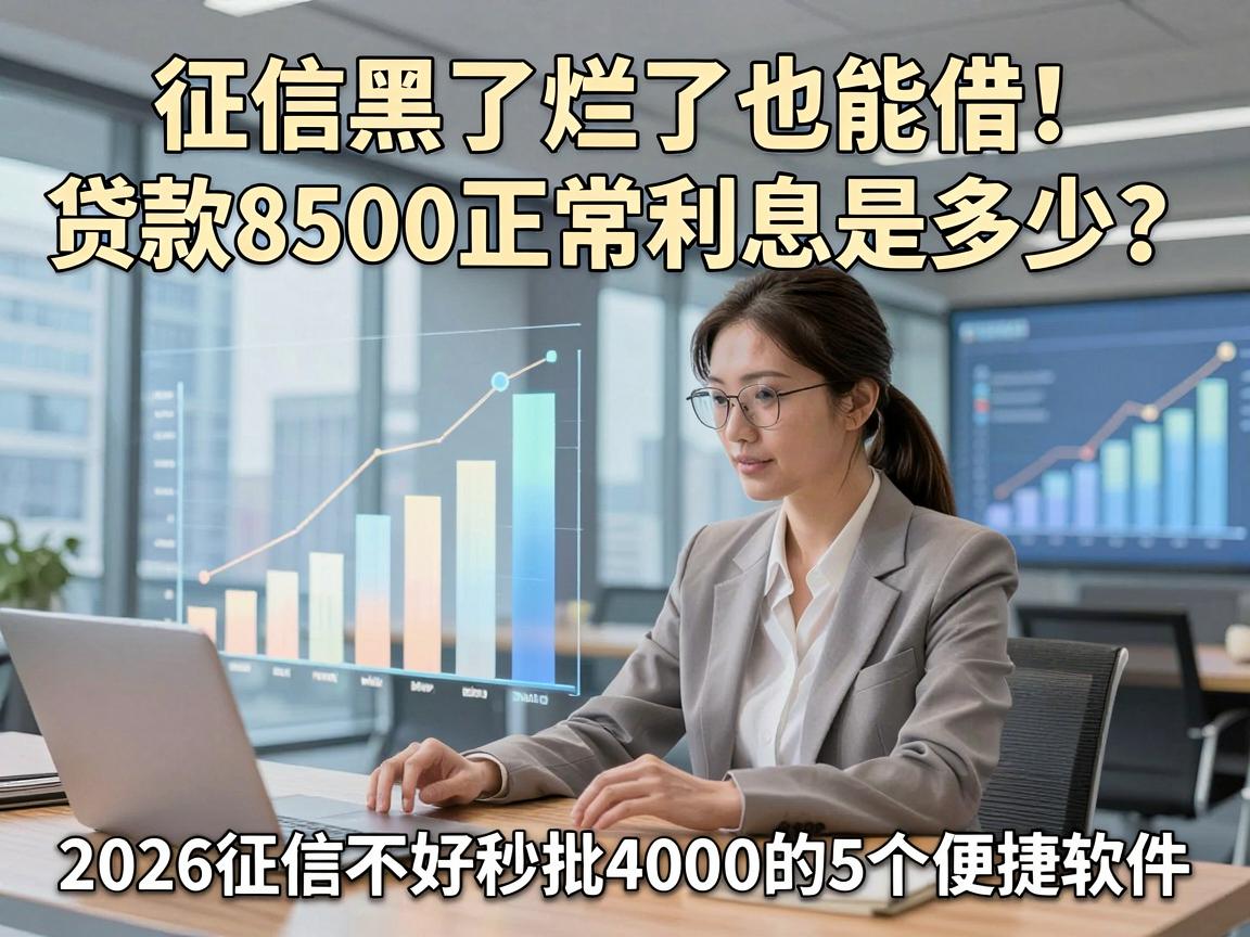 征信黑了烂了也能借！贷款8500正常利息是多少？2026征信不好秒批4000的5个便捷软件