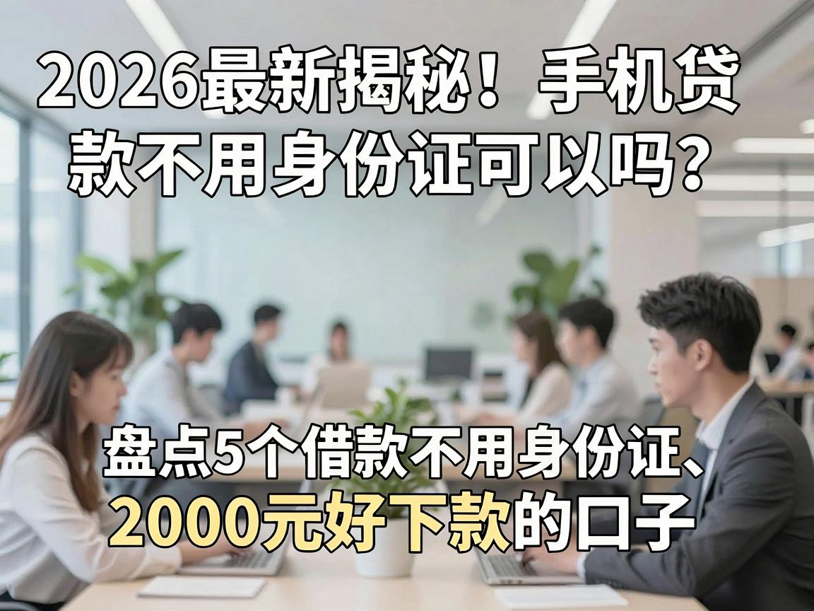 2026最新揭秘！手机贷款不用身份证可以吗？盘点5个借款不用身份证、2000元好下款的口子