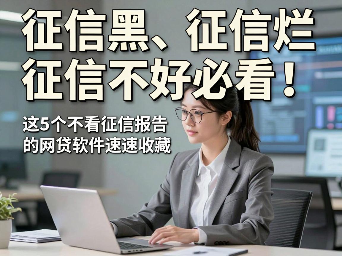征信黑、征信烂、征信不好必看！这5个不看征信报告的网贷软件速速收藏