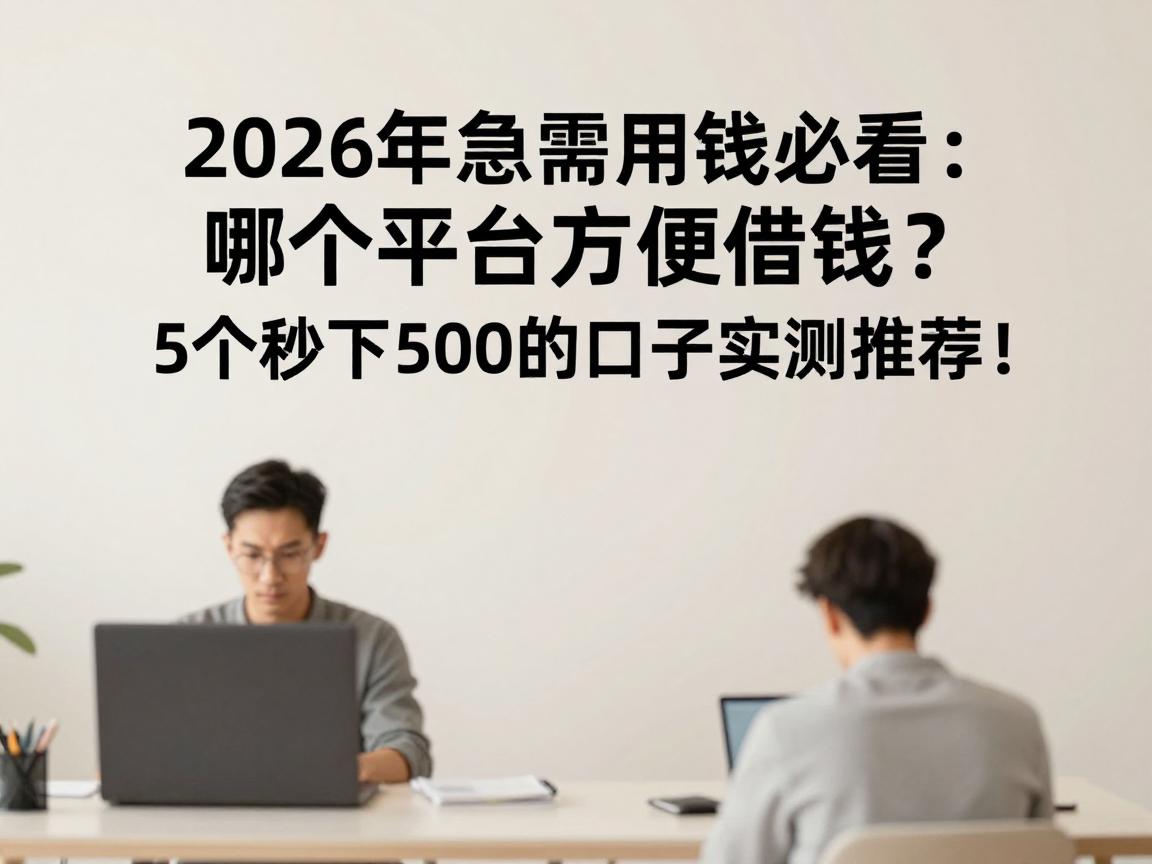 2026年急需用钱必看：哪个平台方便借钱？5个秒下500的口子实测推荐！