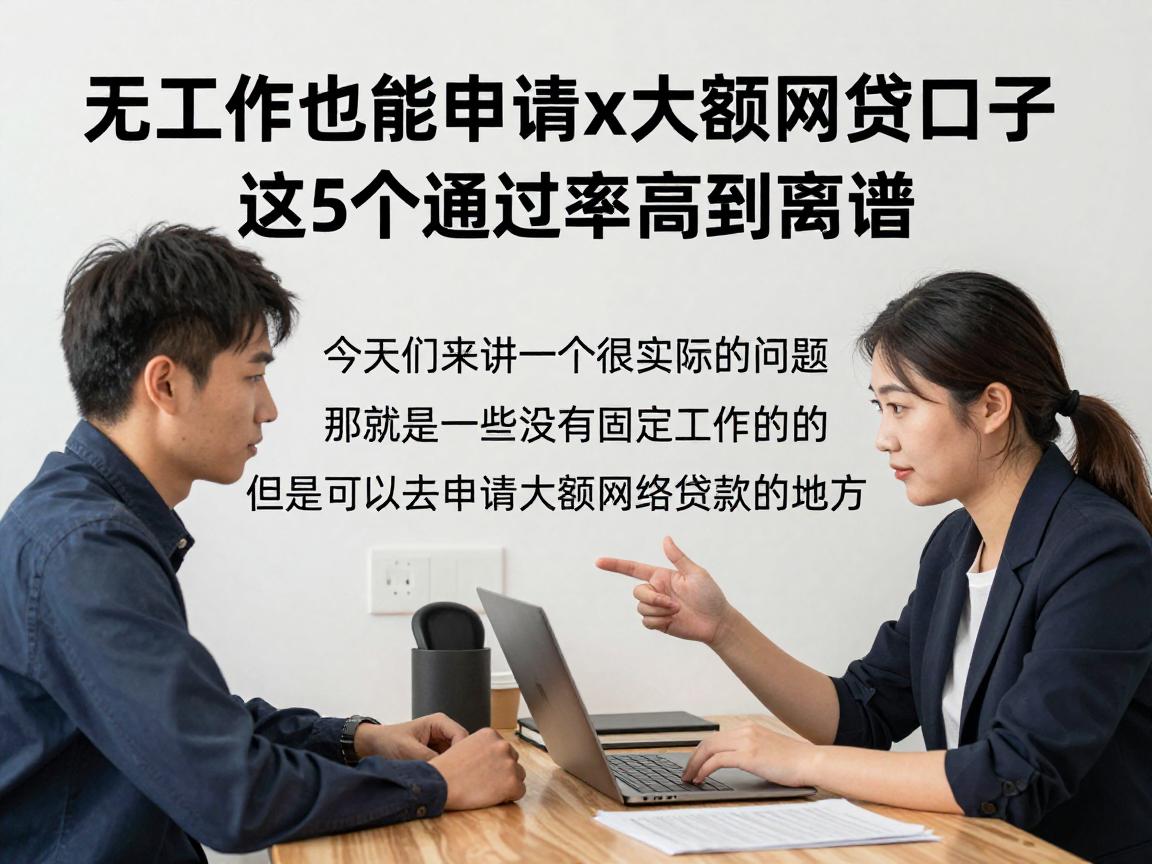 无工作也能申请的大额网贷口子，这5个通过率高到离谱！