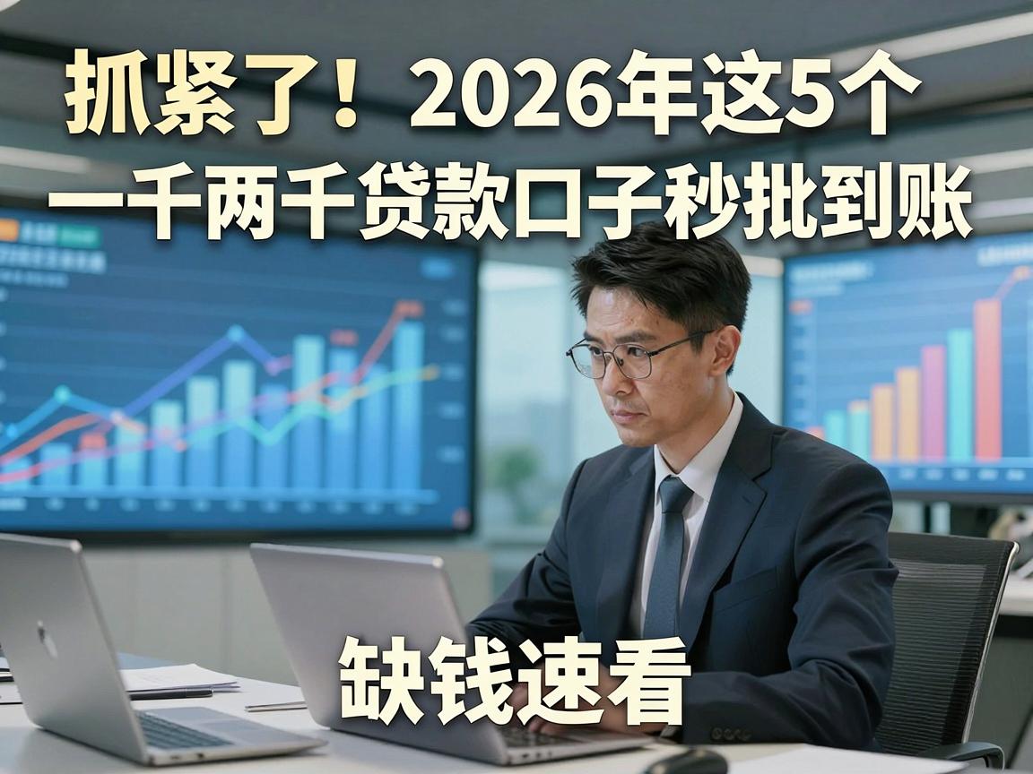 抓紧了！2026年这5个一千两千贷款口子秒批到账，缺钱速看