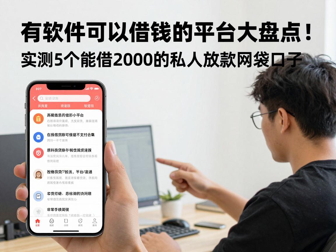 有软件可以借钱的平台大盘点!实测5个能借2000的私人放款网贷口子