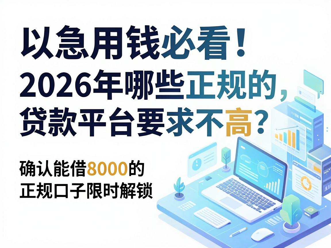 急用钱必看!2026年哪些正规的贷款平台要求不高?确认能借8000的正规口子限时解锁