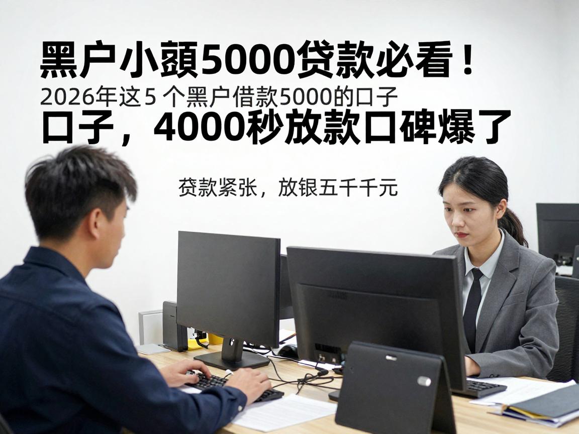 黑户小额5000贷款必看!2026年这5个黑户借款5000的口子,4000秒放款口碑爆了