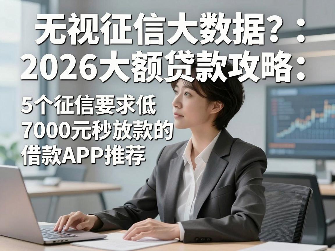 无视征信大数据?2026大额贷款攻略:5个征信要求低、7000元秒放款的借款APP推荐