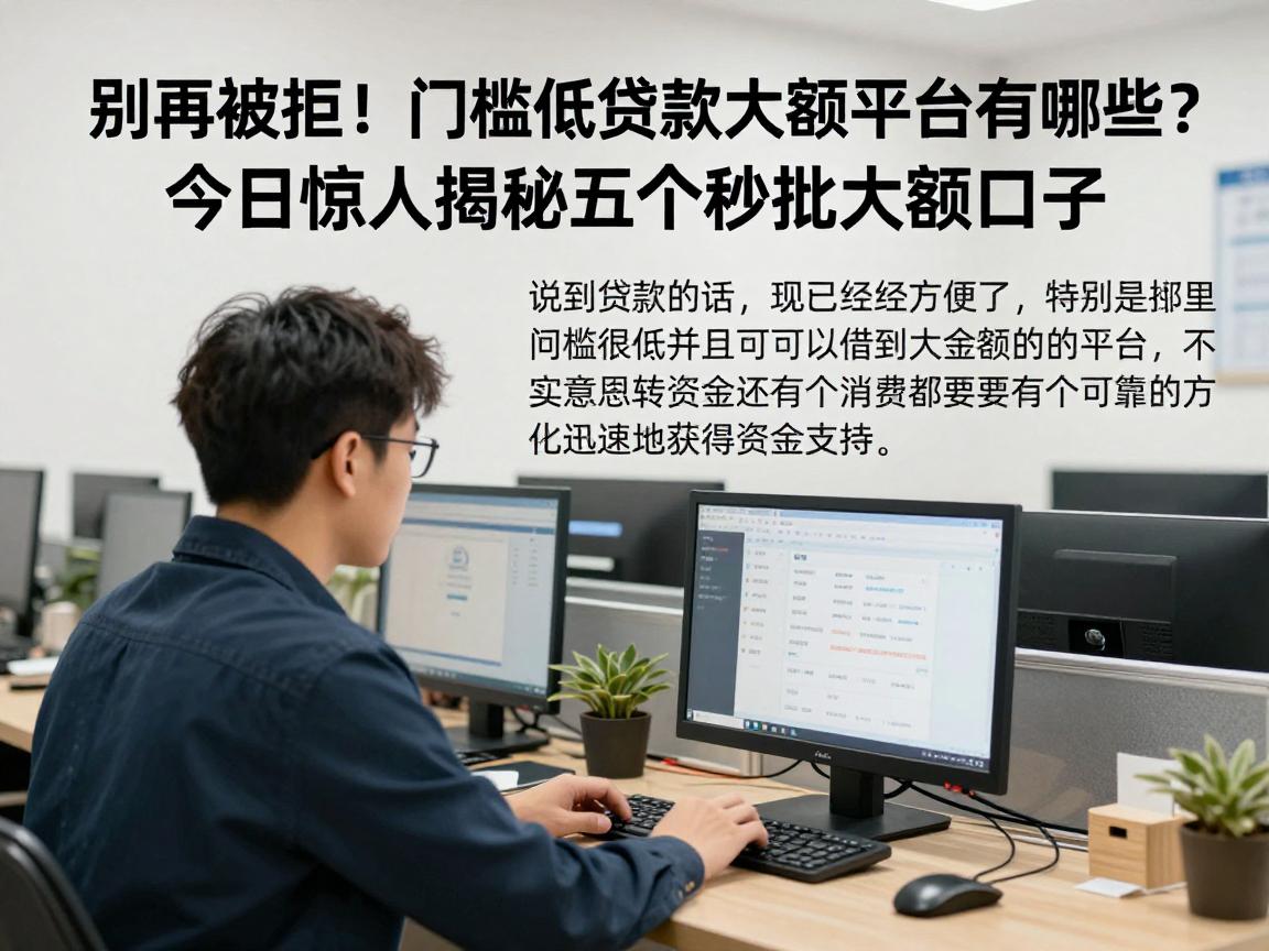 别再被拒!门槛低贷款大额平台有哪些?今日惊人揭秘五个秒批大额口子