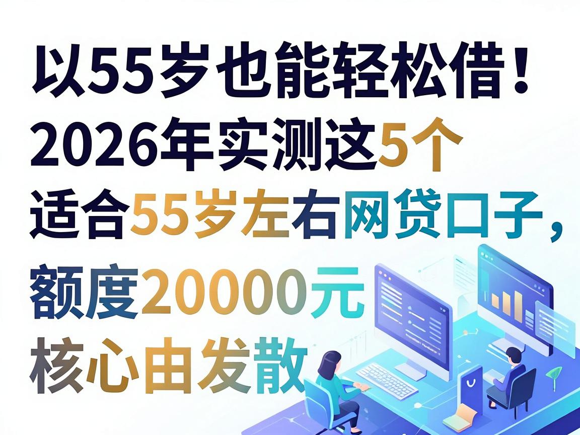 55岁也能轻松借！2026年实测这5个适合55岁左右的网贷口子，额度20000元