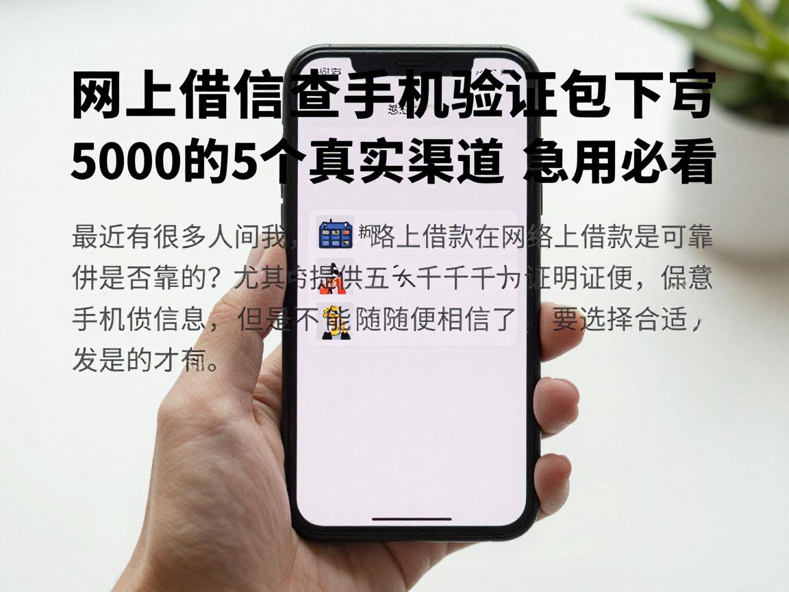 网上借钱查手机验证包下5000的5个真实渠道,急用必看
