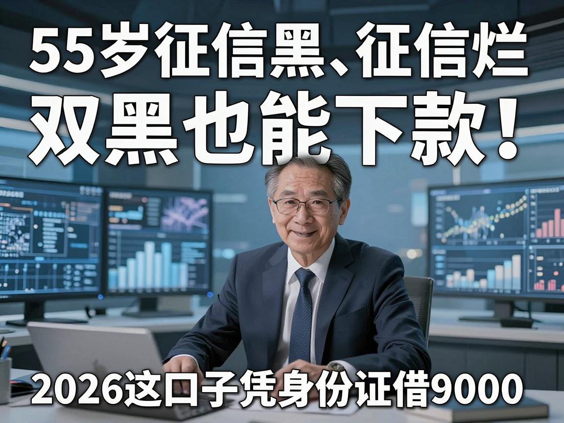 55岁征信黑、征信烂、双黑也能下款!2026这口子凭身份证借9000
