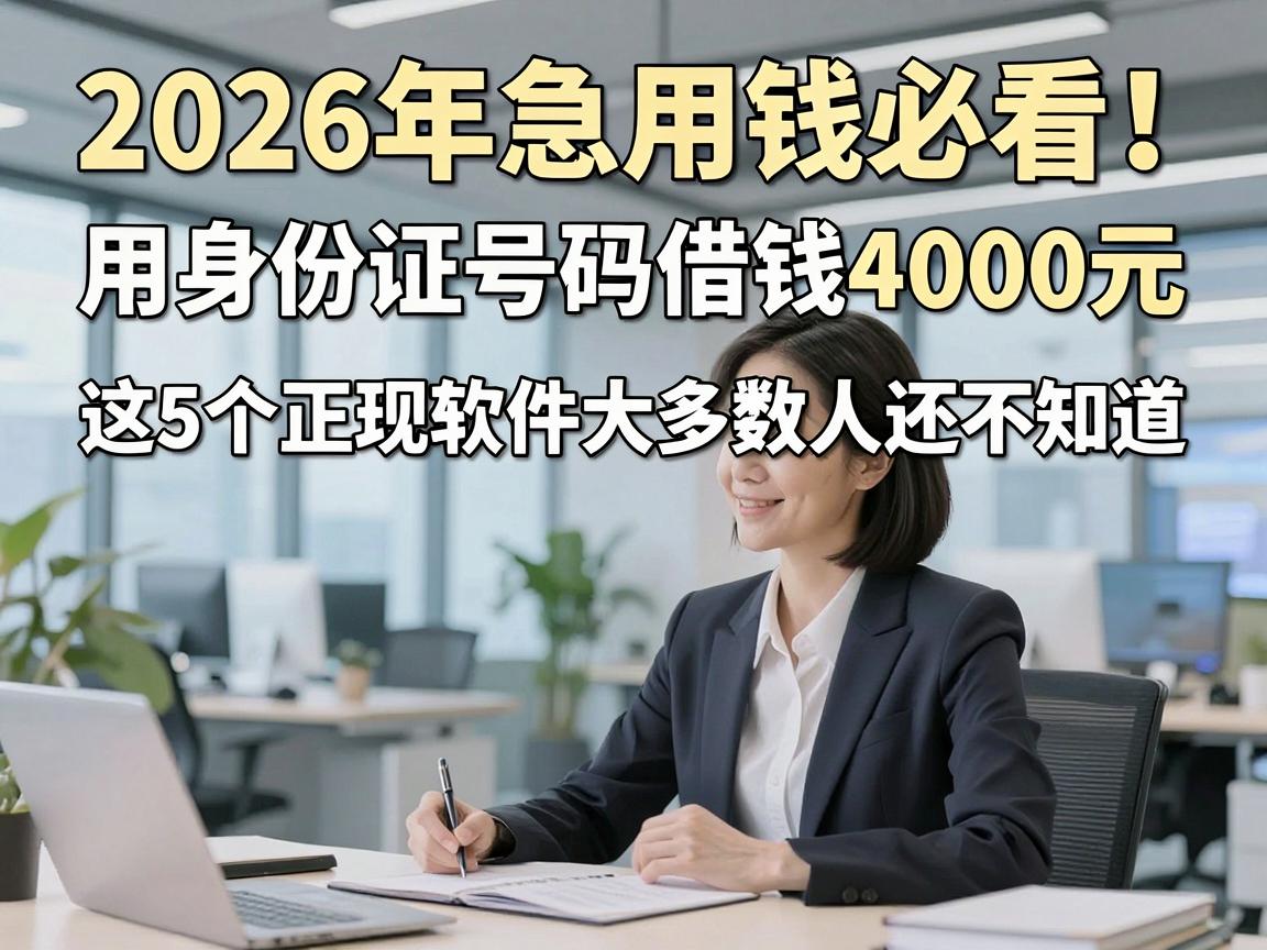2026年急用钱必看!用身份证号码借钱4000元,这5个正规软件大多数人还不知道