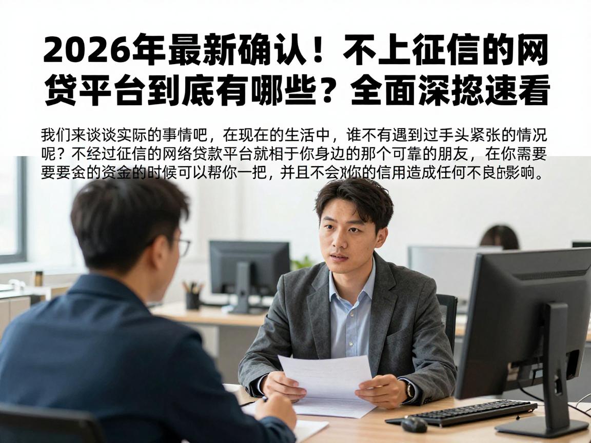 2026年最新确认！不上征信的网贷平台到底有哪些？全面深挖速看！