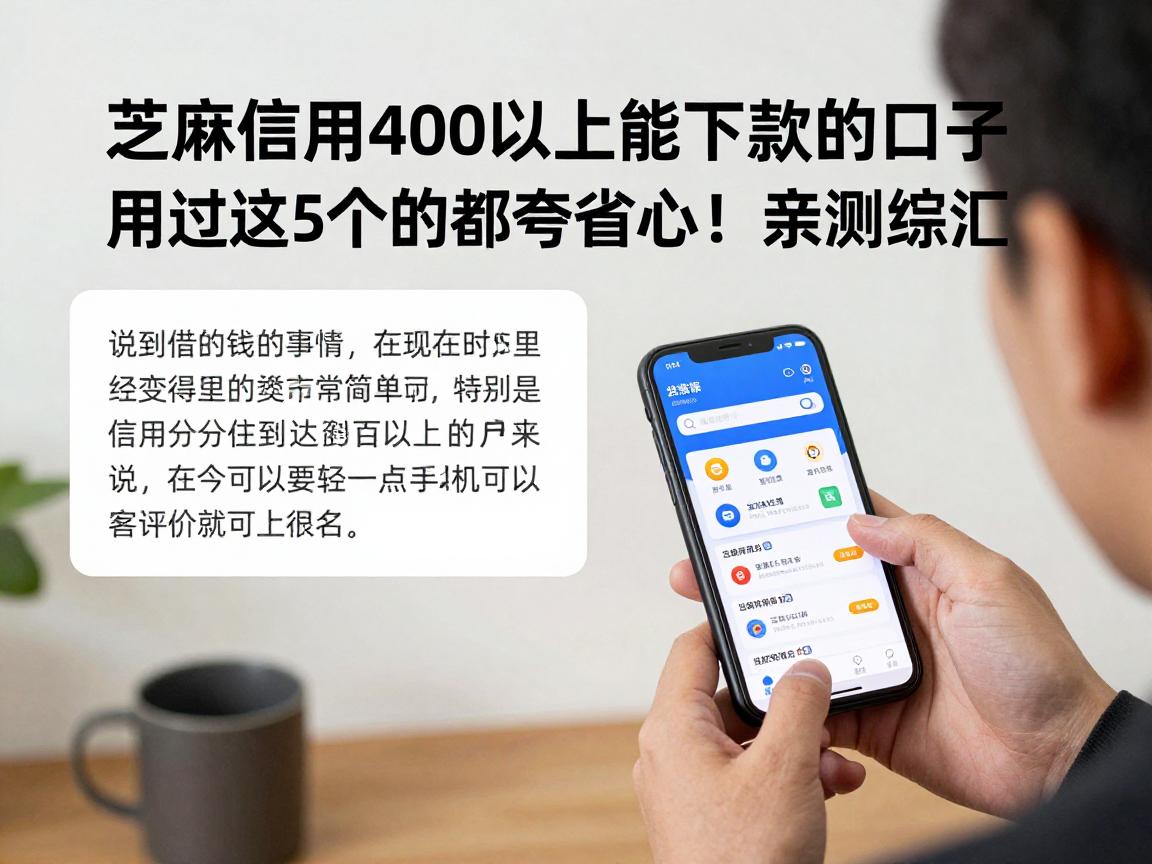 芝麻信用400以上能下款的口子,用过这5个的都夸省心!亲测综括
