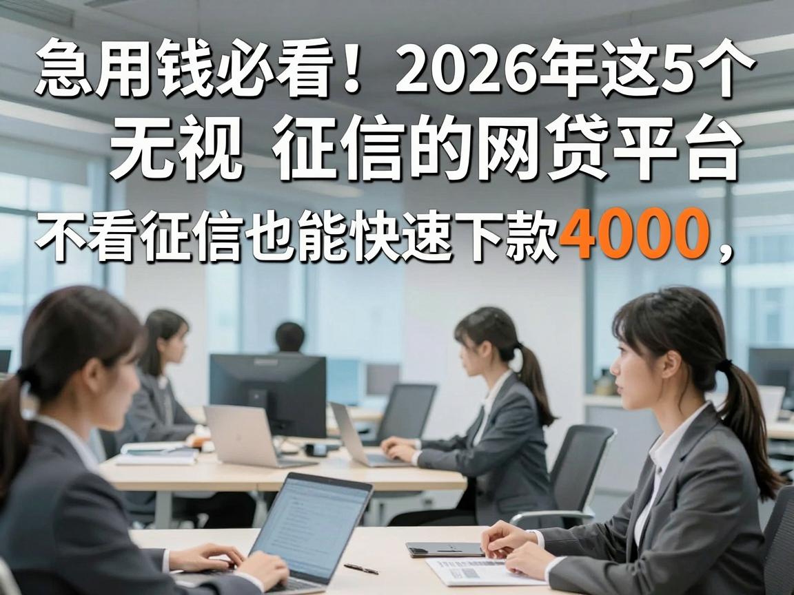 急用钱必看!2026年这5个无视征信的网贷平台,不看征信也能快速下款4000!