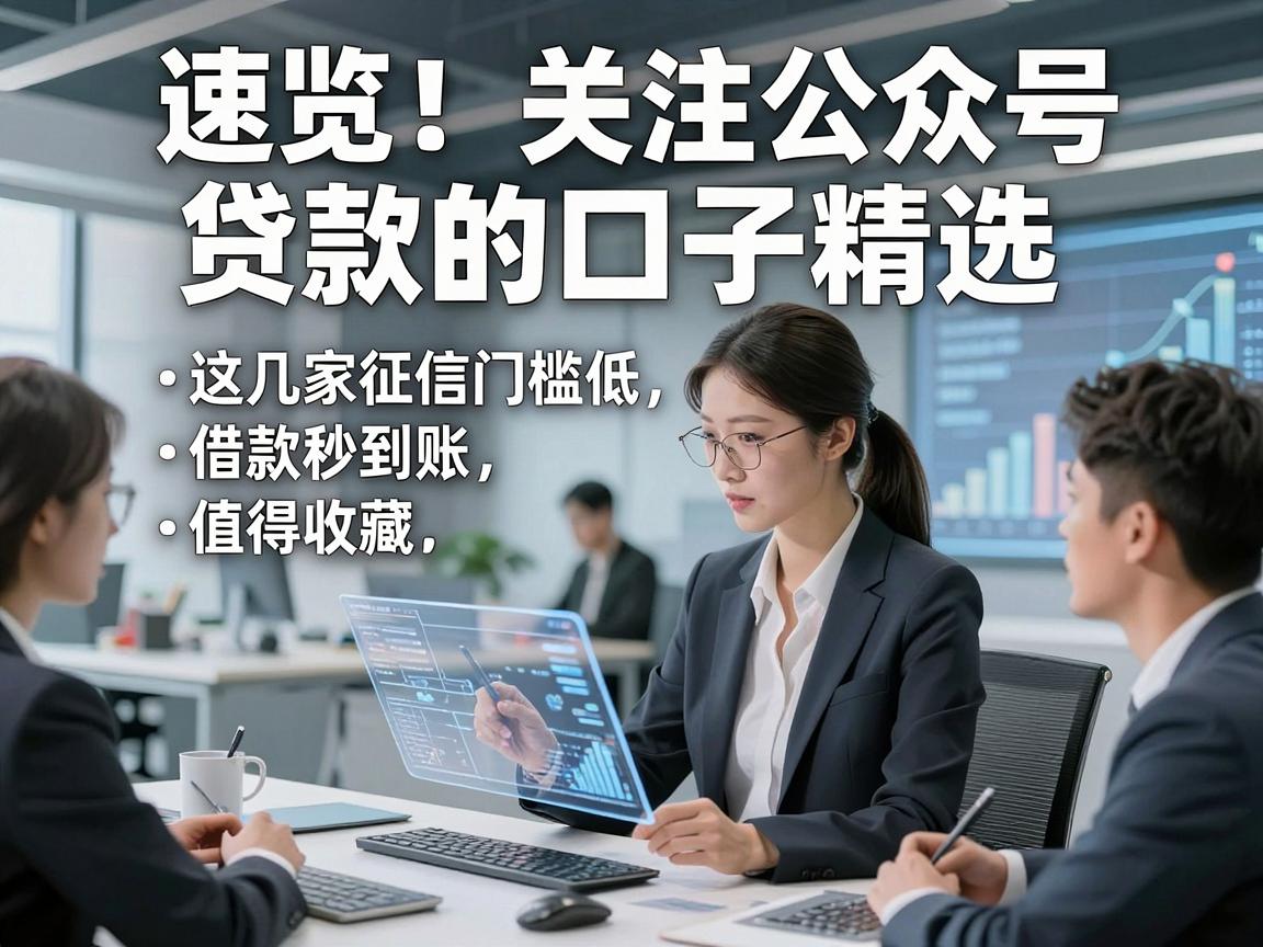 速览！关注公众号贷款的口子精选，这几家征信门槛低、借款秒到账，值得收藏