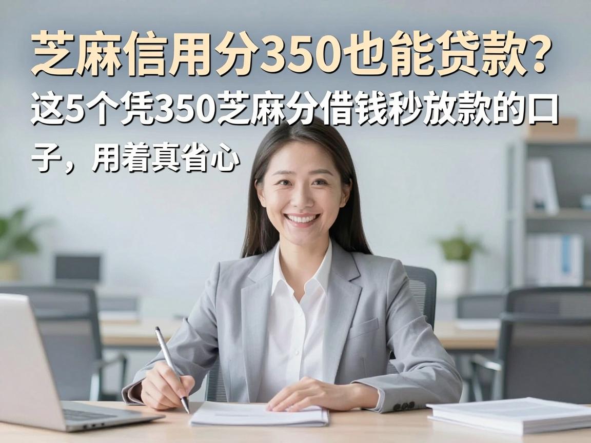 芝麻信用分350也能贷款？这5个凭350芝麻分借钱秒放款的口子，用着真省心！