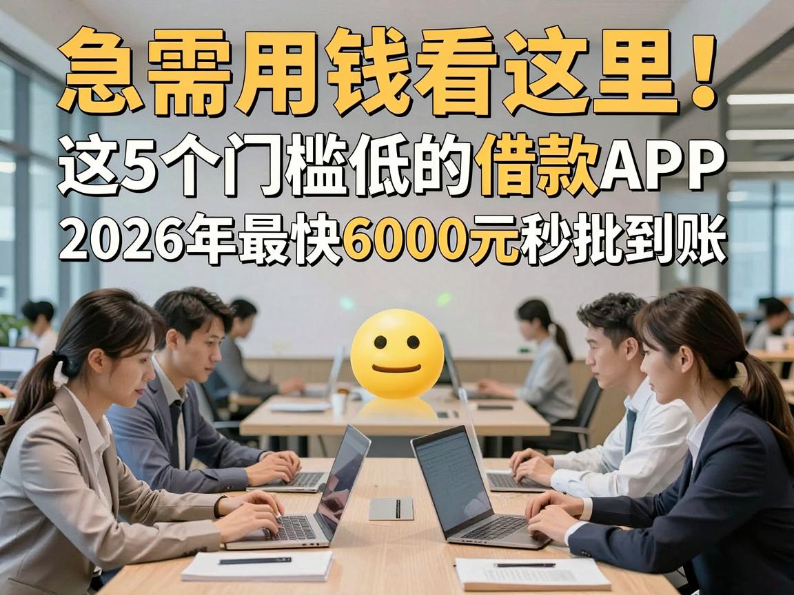 急需用钱看这里!这5个门槛低的借款APP,2026年最快6000元秒批到账