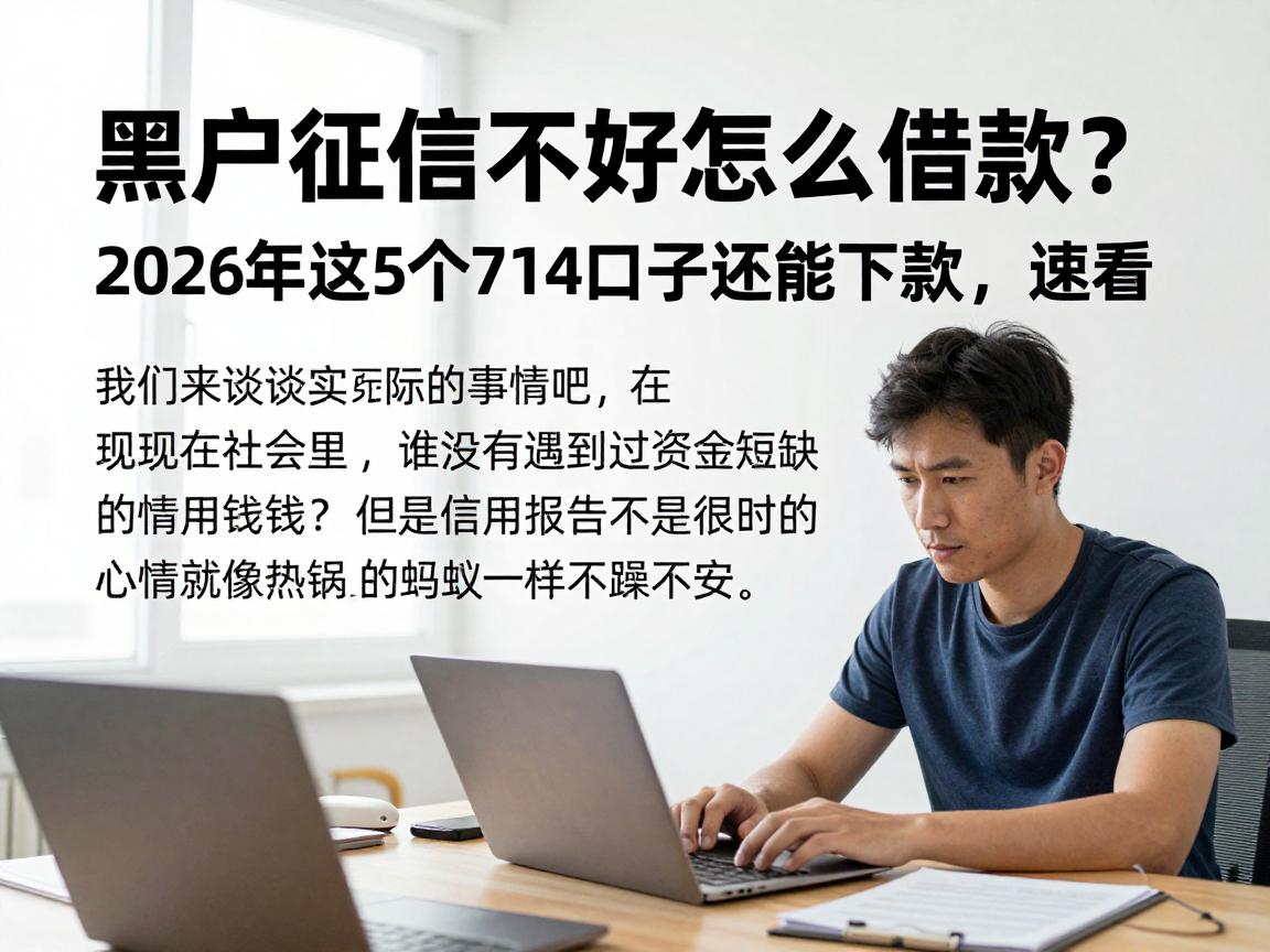 黑户征信不好怎么借款?2026年这5个714口子还能下款,速看!