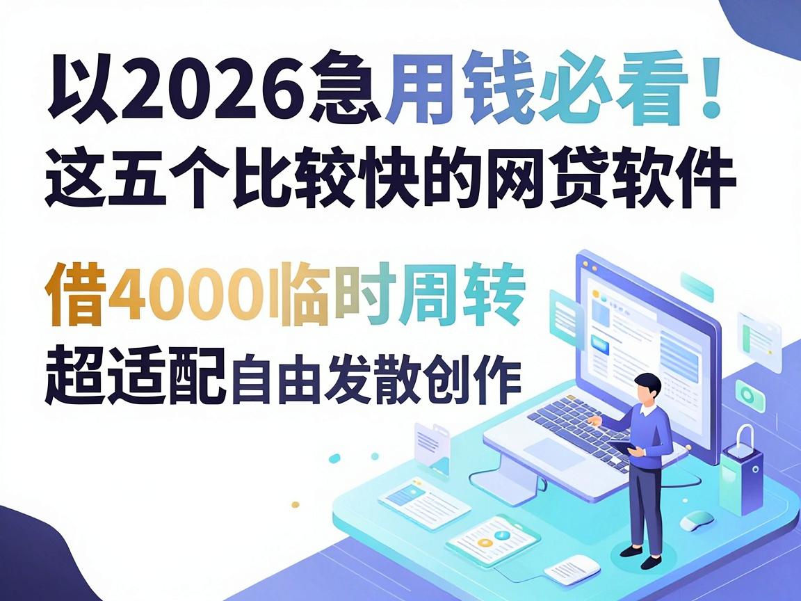 2026急用钱必看!这五个借钱比较快的网贷软件,借4000临时周转超适配