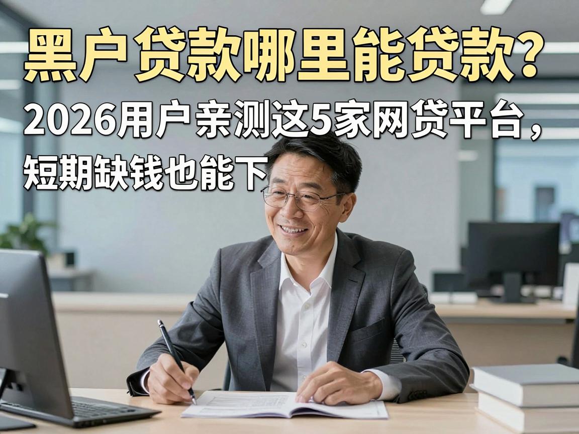 黑户贷款哪里能贷款?2026用户亲测这5家网贷平台,短期缺钱也能下