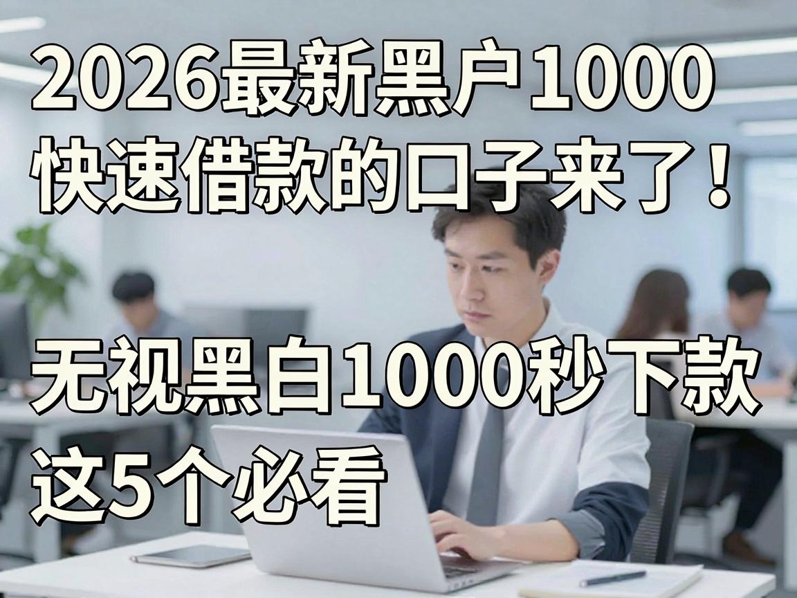 2026最新黑户1000快速借款的口子来了!无视黑白1000秒下款这5个必看
