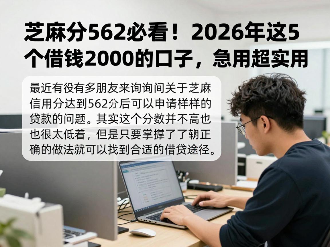 芝麻分562必看!2026年这5个借钱2000的口子,急用超实用