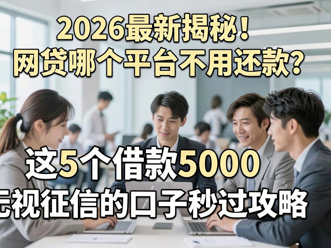 2026最新揭秘!网贷哪个平台不用还款?这5个借款5000无视征信的口子秒过攻略
