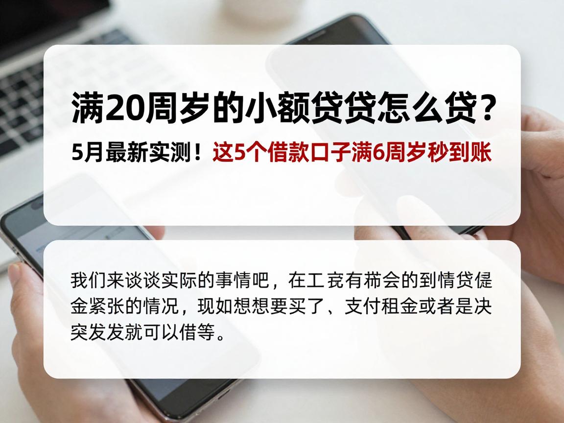 满20周岁的小额贷款怎么贷?5月最新实测!这5个借款口子满20周岁秒到账