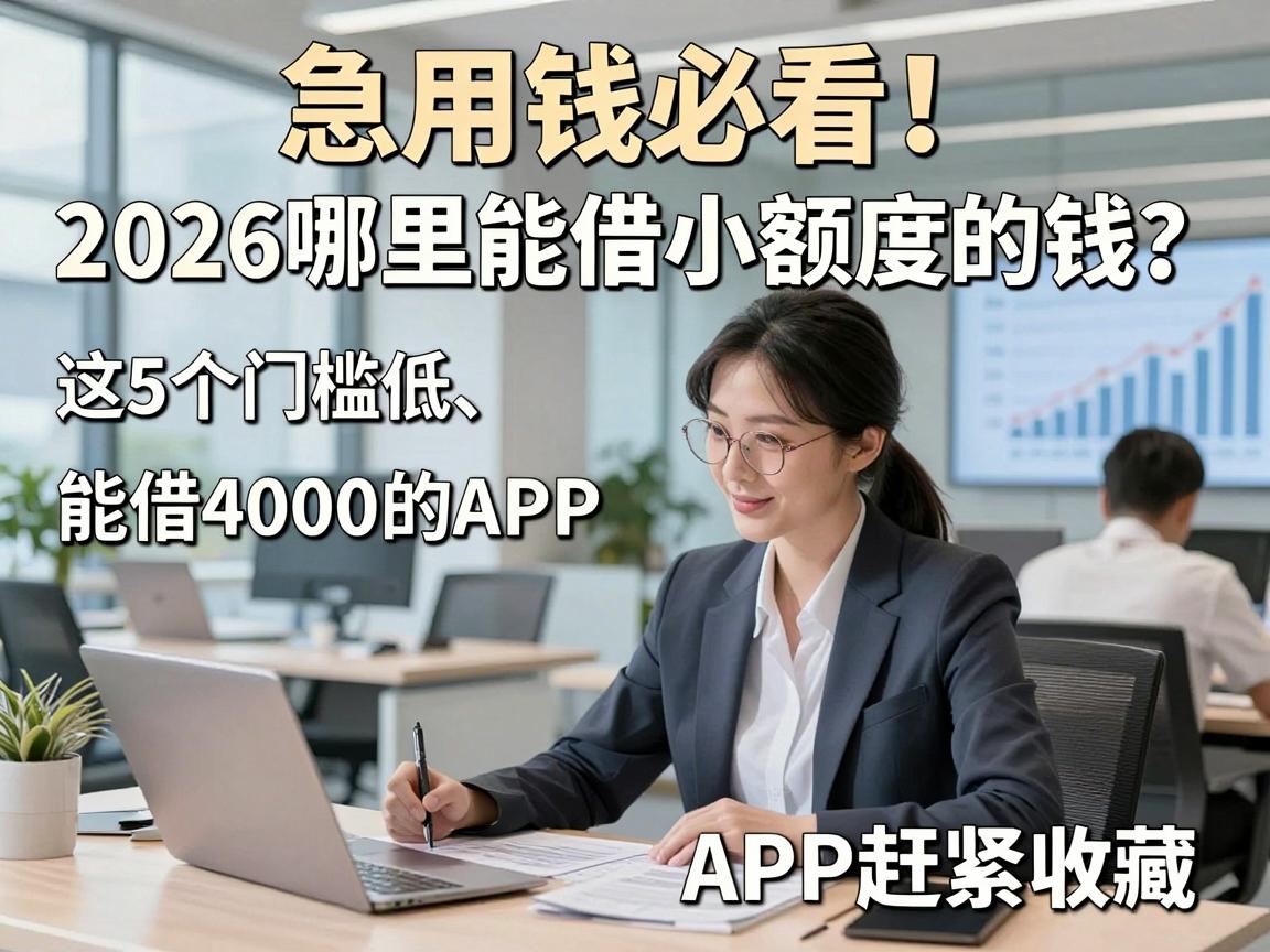 急用钱必看!2026哪里能借小额度的钱?这5个门槛低、能借4000的APP赶紧收藏