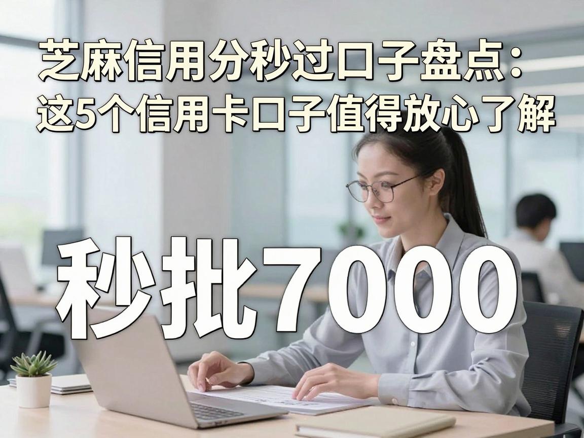 芝麻信用分秒过口子盘点:这5个信用卡口子值得放心了解,专业梳理秒批7000