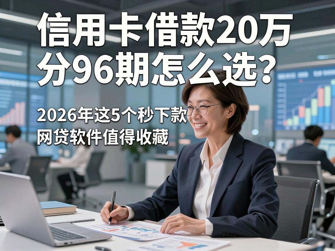信用卡借款20万分96期怎么选?2026年这5个秒下款网贷软件值得收藏
