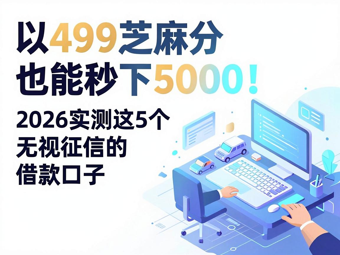 499芝麻分也能秒下5000!2026实测这5个无视征信的借款口子