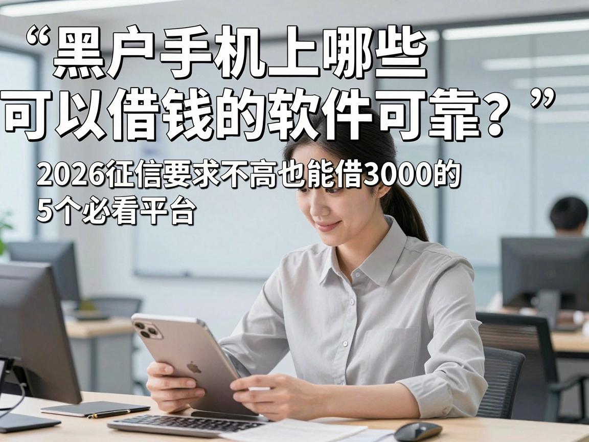 黑户手机上哪些可以借钱的软件可靠?2026征信要求不高也能借3000的5个必看平台