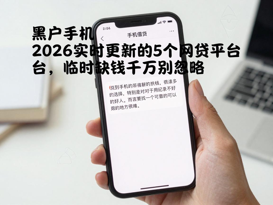 黑户手机借钱必看！2026实时更新的5个网贷平台，临时缺钱千万别忽略