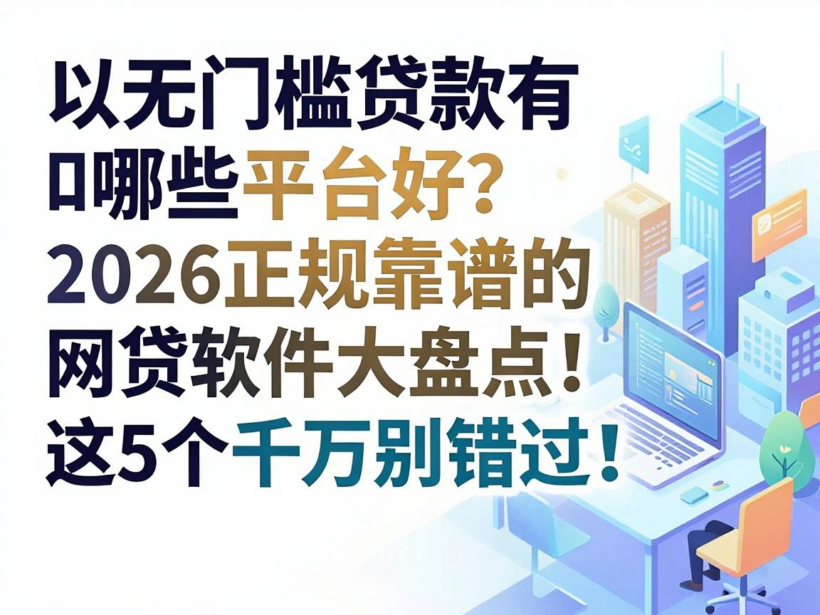 无门槛贷款有哪些平台好?2026正规靠谱的网贷软件大盘点,这5个千万别错过!