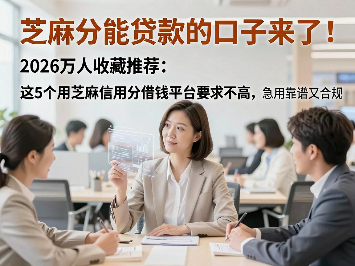芝麻分能贷款的口子来了!2026万人收藏推荐:这5个用芝麻信用分借钱平台要求不高,急用靠谱又合规