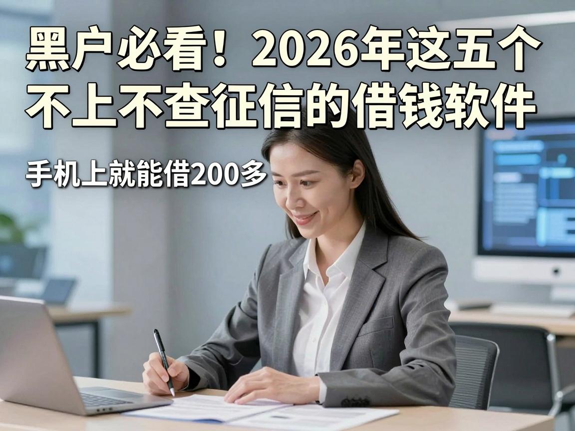 黑户必看!2026年这五个不上不查征信的借钱软件,手机上就能借200多
