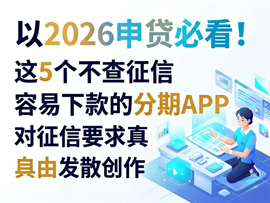 2026申贷必看！这5个不查征信容易下款的分期APP，对征信要求真不高