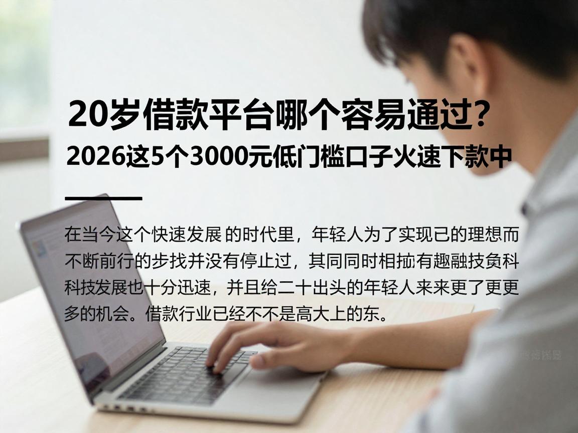 20岁借款平台哪个容易通过?2026这5个3000元低门槛口子火速下款中