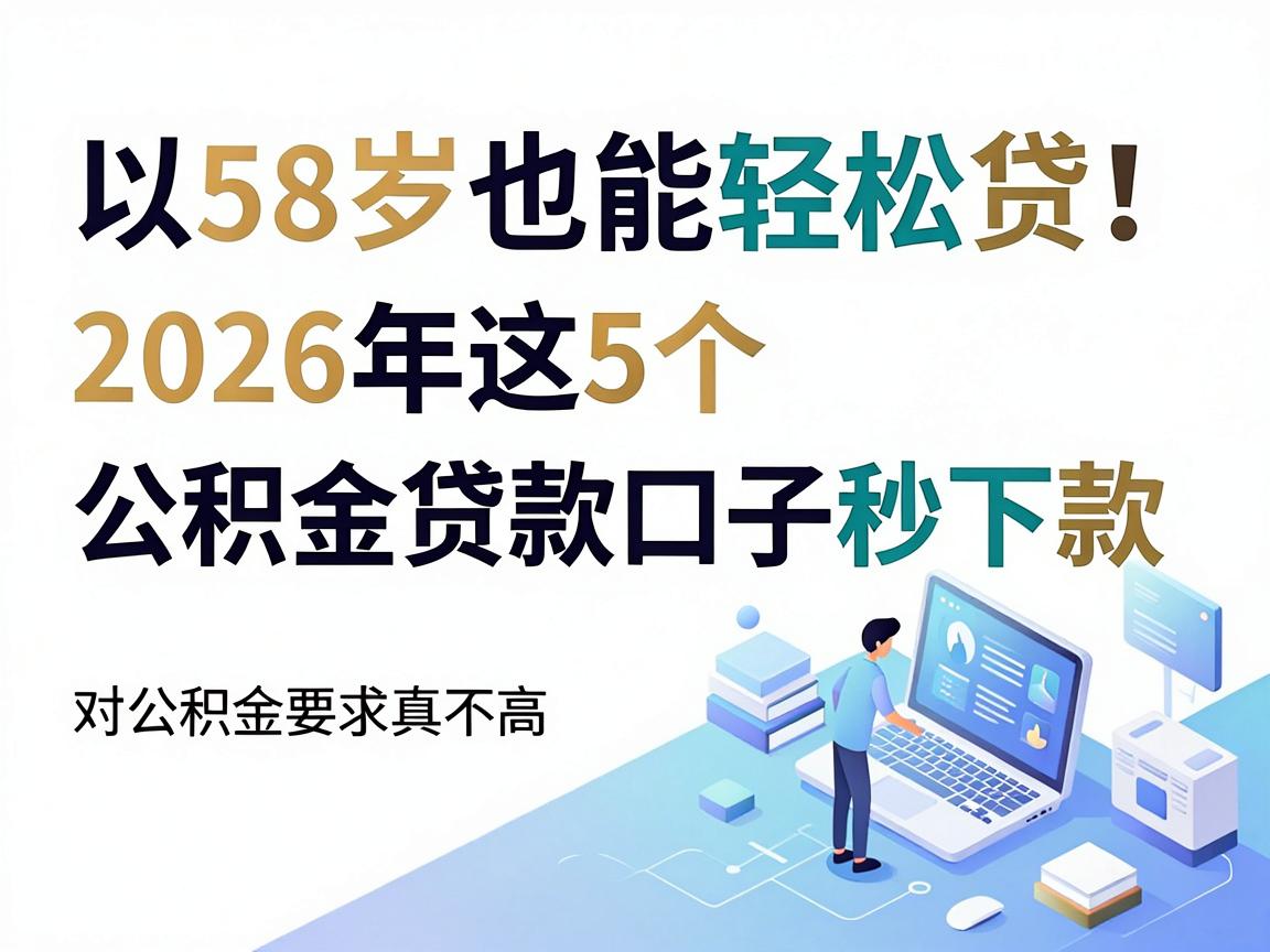 58岁也能轻松贷!2026年这5个公积金贷款口子秒下款,对公积金要求真不高