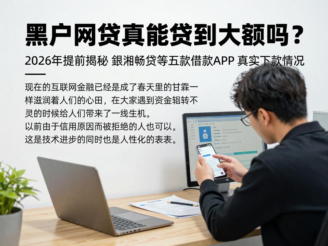 黑户网贷真能贷到大额吗？2026年提前揭秘承鑫贷吧、銀湘畅贷等五款借款APP真实下款情况