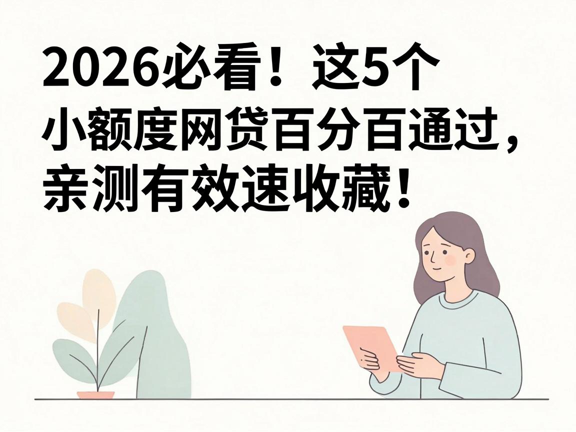 2026必看!这5个小额度网贷百分百通过,亲测有效速收藏!