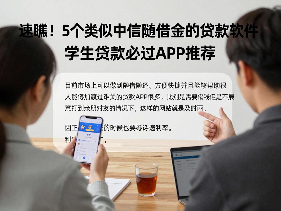 速瞧!5个类似中信随借金的贷款软件,学生贷款必过APP推荐