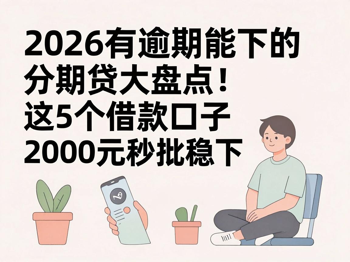 2026有逾期能下的分期贷大盘点!这5个借款口子2000元秒批稳下,体验超赞